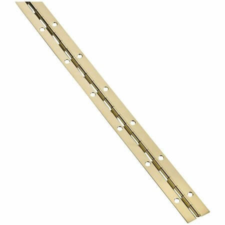 NATIONAL Steel 1-1/16 In. x 48 In. Bright Brass Continuous Hinge N148353